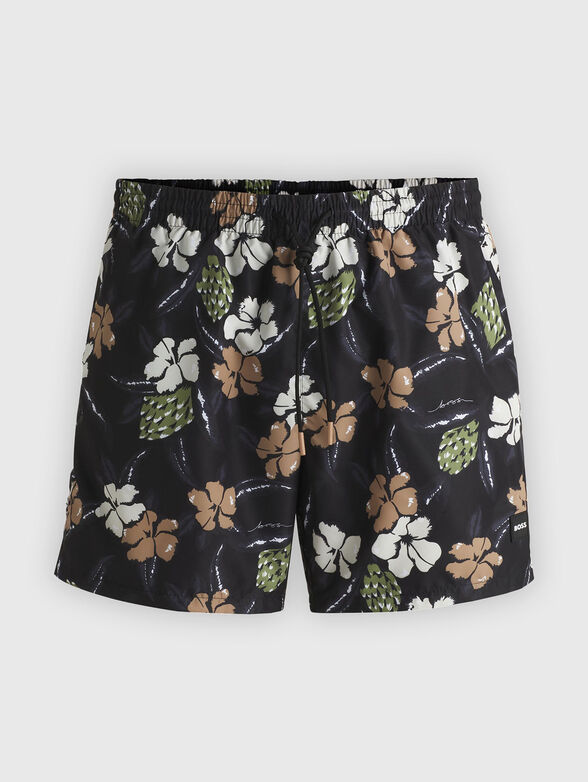 Beach shorts with floral motifs - 4
