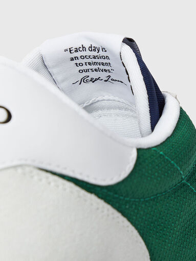 Sports shoes with contrasting panels and logo - 4