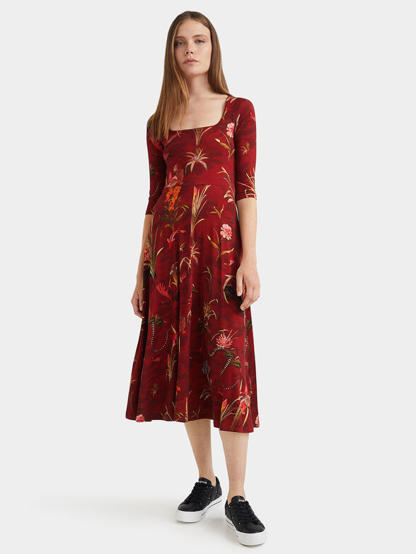 FLOWERS Dress with floral motifs - 1