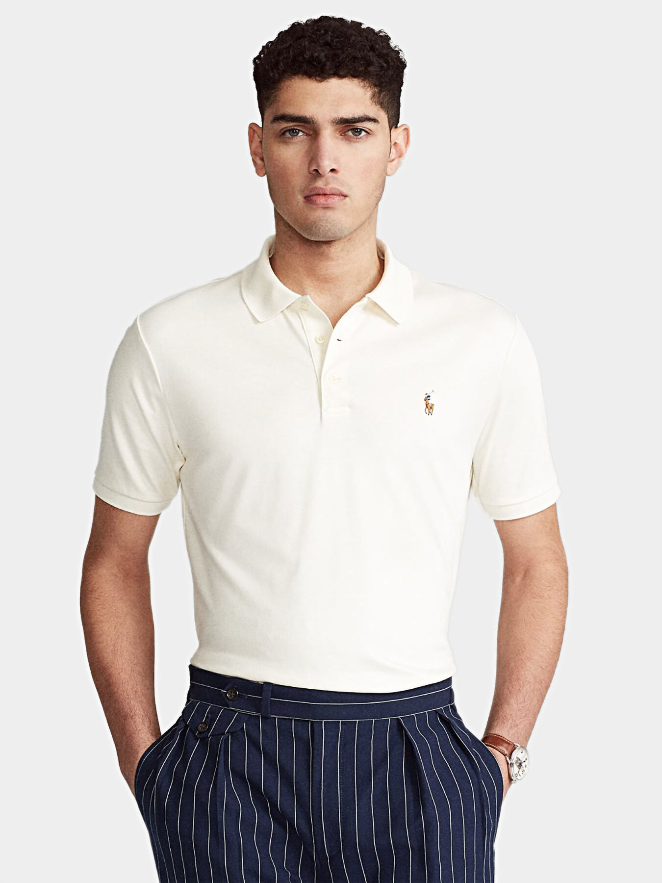 Tシャツ・カットソー POLO RALPH LAUREN SSKCSLIM1 SHORT SLEEVE KNIT Polo Ralph Lauren - Sskcslm1-Short Sleeve-Knit Blue | Favela.gr