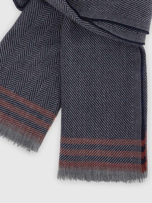 Herringbone wool scarf - 2