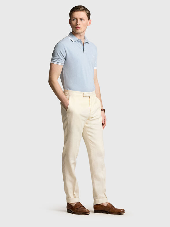 Light blue polo shirt with logo  - 2