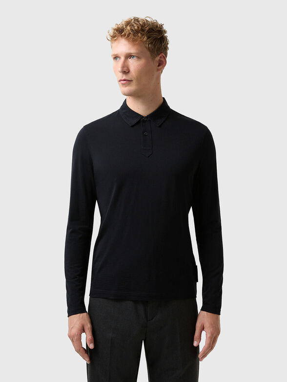 LENNON wool polo shirt with buttons - 1