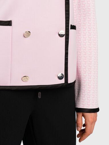 Black blazer with logo details - 5