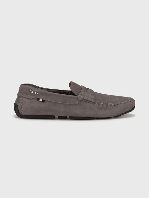 PIER-U grey suede loafers - 1