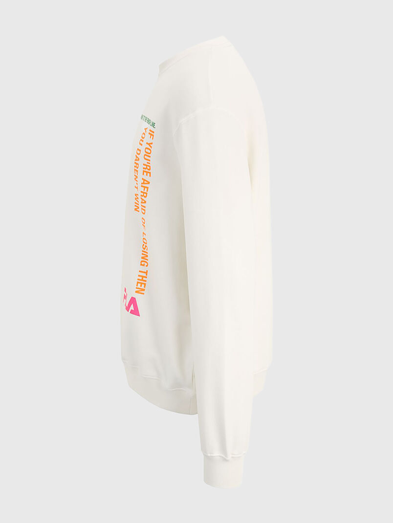 Sweatshirt with oval neckline and logo - 3