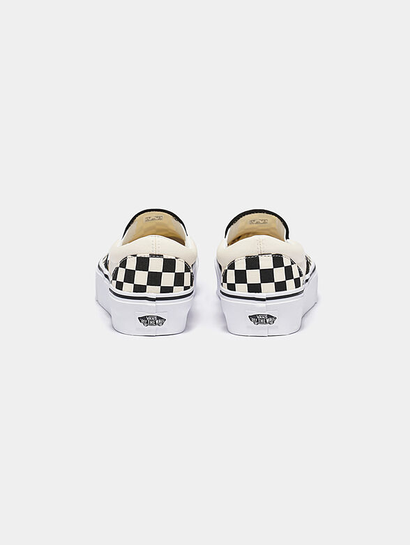 Slip-on sneakers with checked print - 4