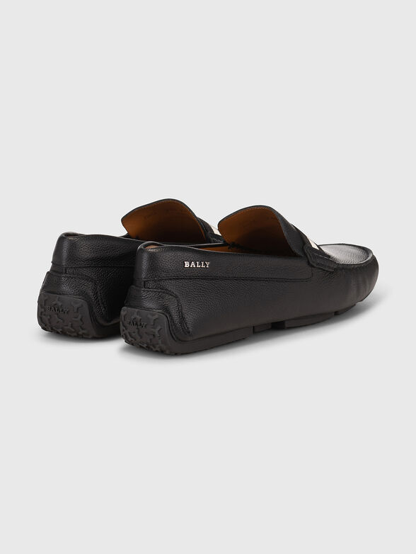 PEARCE black leather loafers  - 3