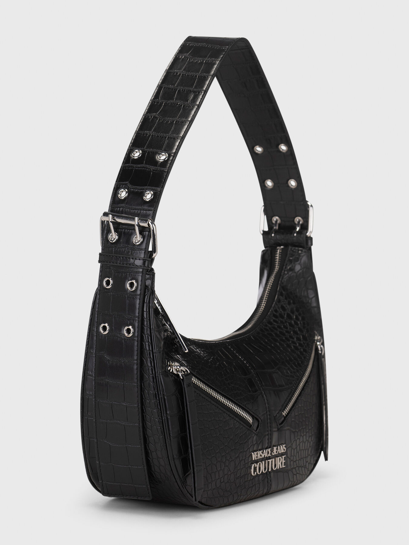 Croc-effect shoulder bag brand VERSACE JEANS COUTURE