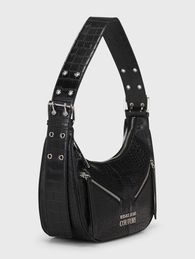 Croc-effect shoulder bag  - 3