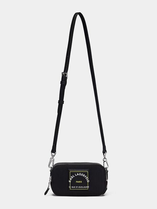 Crossbody bag with granular texture