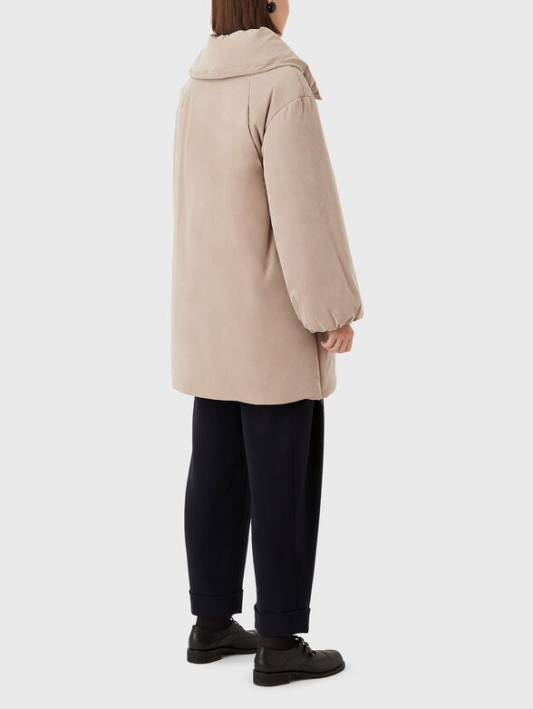 Padded jacket in beige color - 3