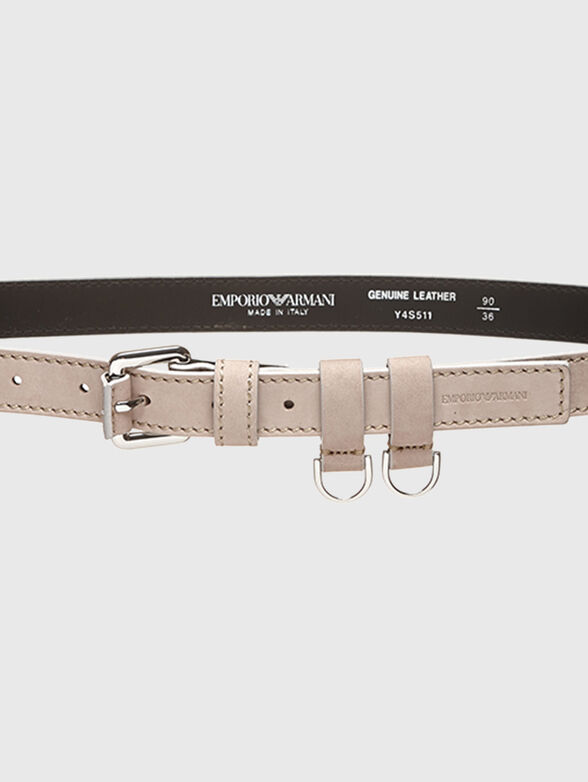 Leather belt with logo - 2