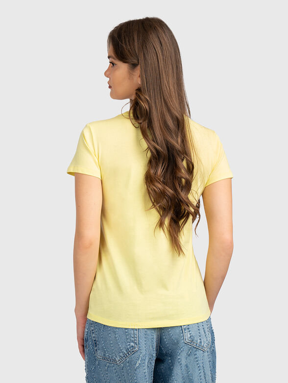 Black T-shirt with rhinestone logo - 3