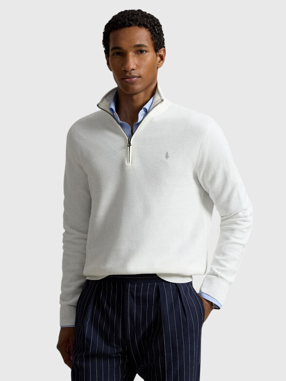 White cotton sweatshirt - 3