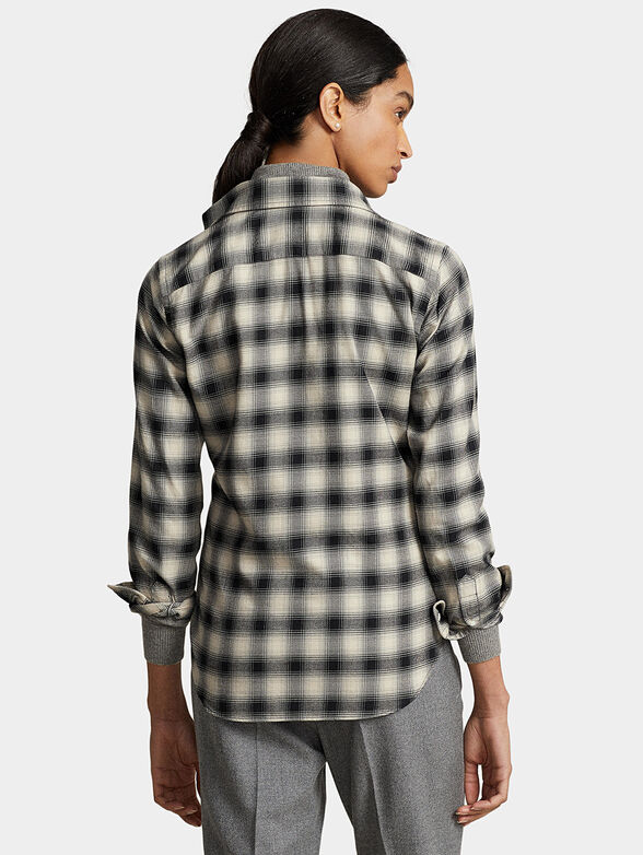 Cotton checked shirt - 1