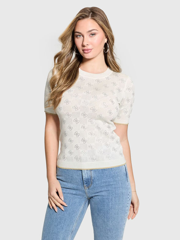 ROSIE blouse with perforations and logo  - 1
