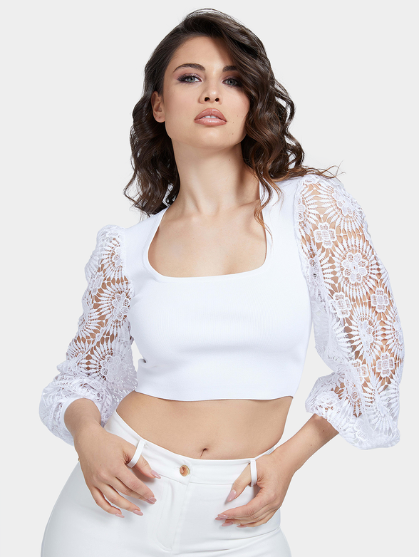 Blouse with lace - 1