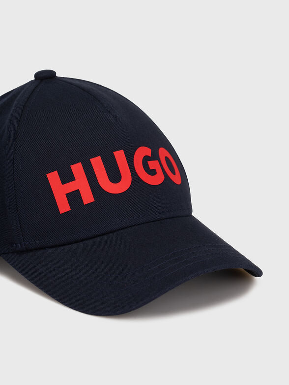 Black cap with visor and logo inscription - 4