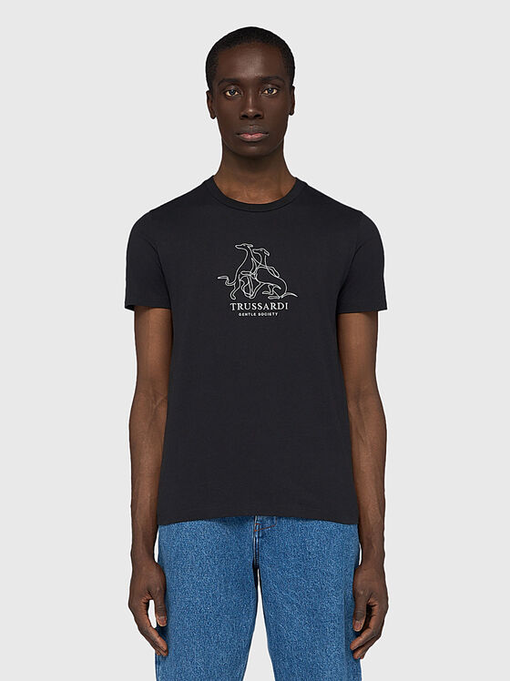 Cotton T-shirt with logo - 1