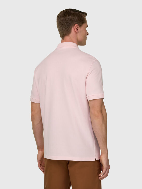 Pink cotton polo shirt - 3