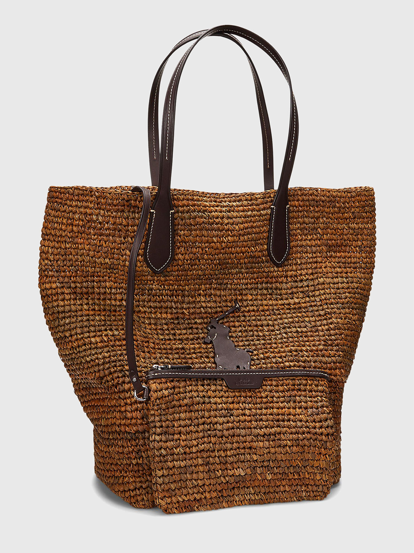 ■POLO RALPH LAUREN■ W Raffia Medium North South Tote Multi nm_5017379_100244_m