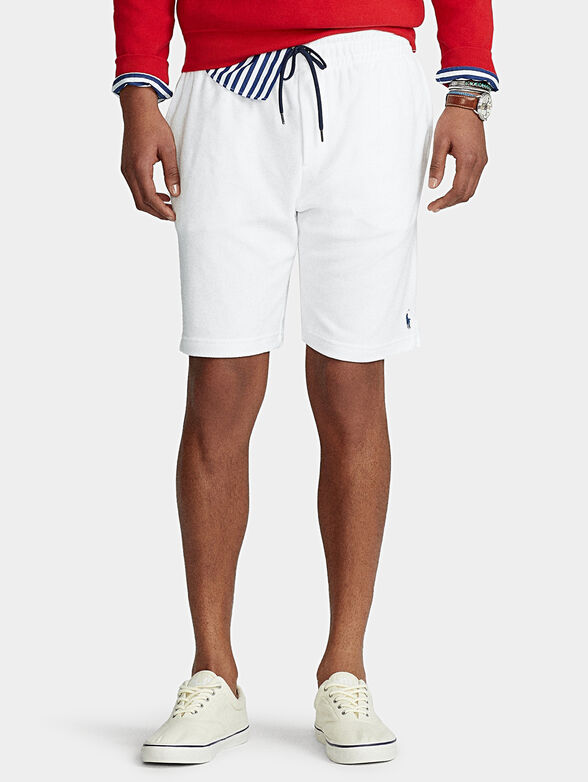 White shorts with logo - 1