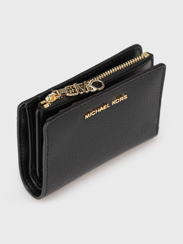 Wallet with logo detail in beige - 3