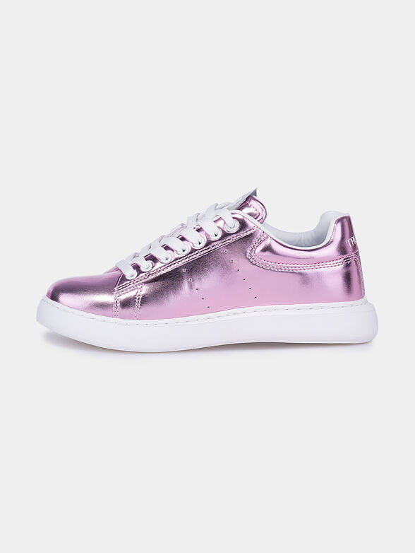 Metallic effect sneakers in pink color - 5