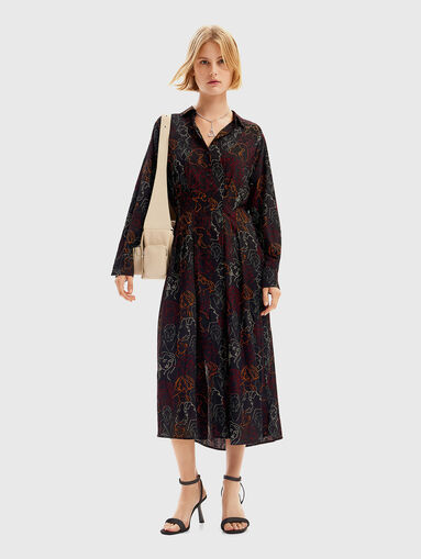 Midi dress with art print - 5