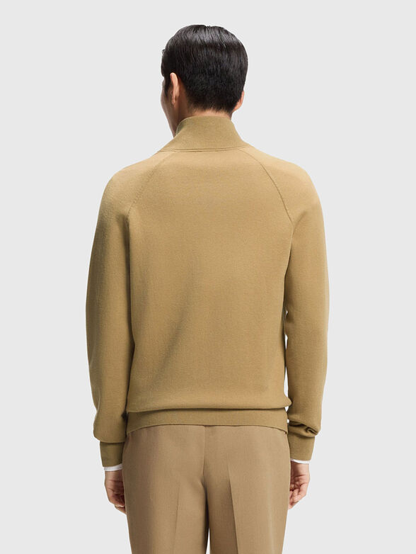 Wool and cotton cardigan with zip - 3