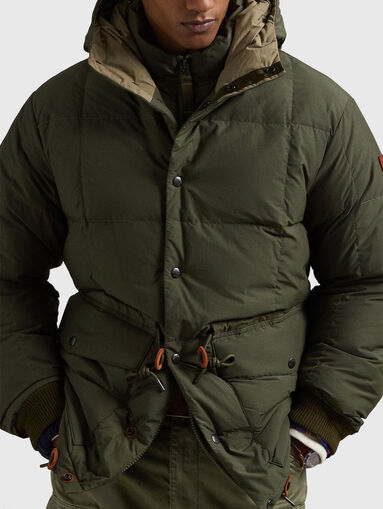 Padded jacket with accent ties at the waist - 4
