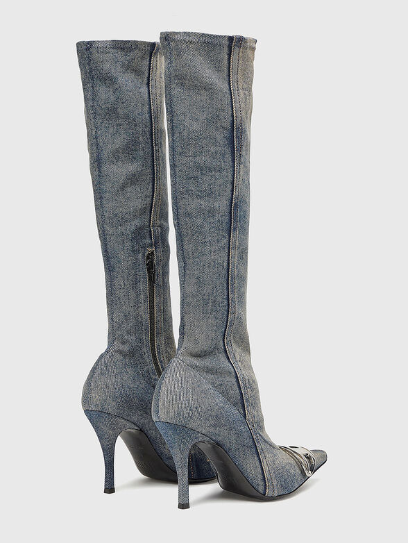 D-VENUS KB denim heeled boots - 3
