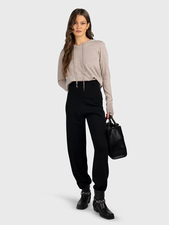 High waisted viscose blend trousers - 4