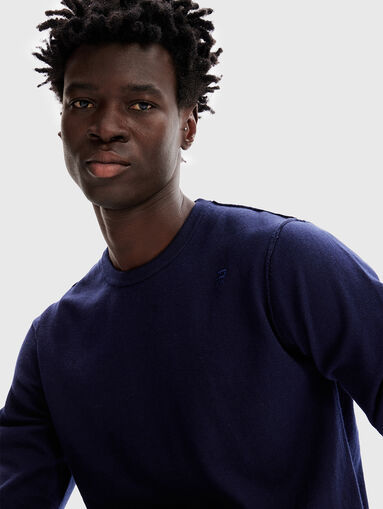 Cotton and cashmire blend sweater - 4