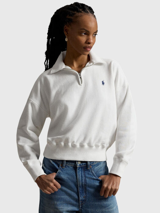 Sweatshirt with zip collar