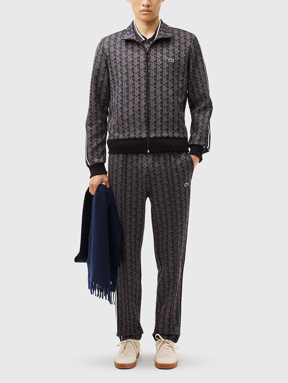 Sweatshirt with monogram print in brown - 2