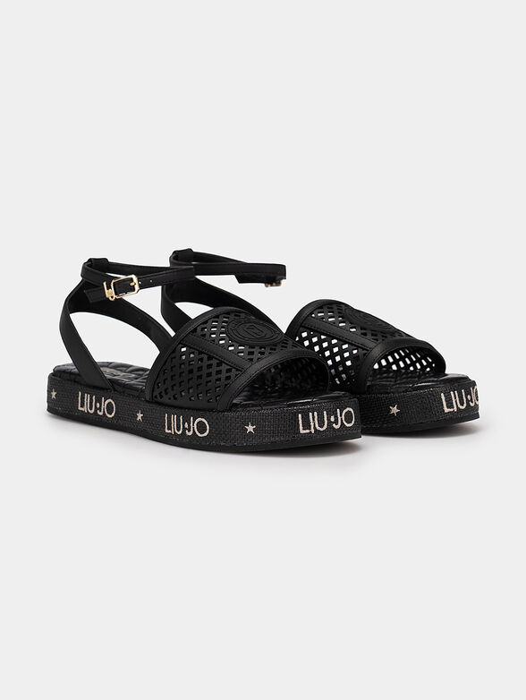 Sandals in black color with logo - 2