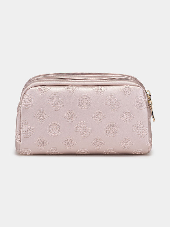 Black pouch with metal logo detail - 2