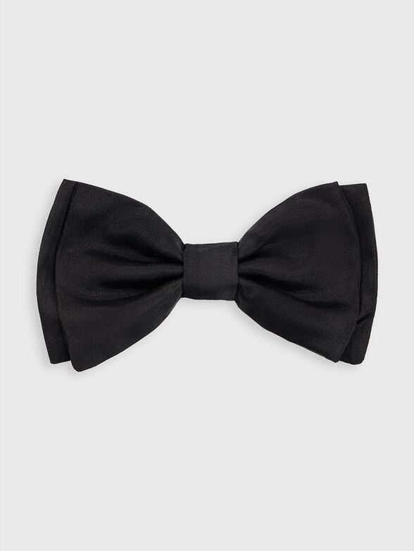 Silk bow tie in black color - 1