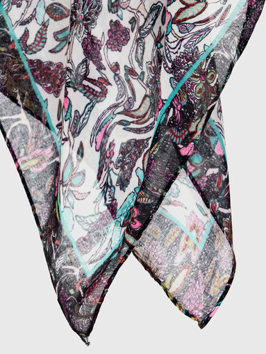 Scarf with floral print - 5