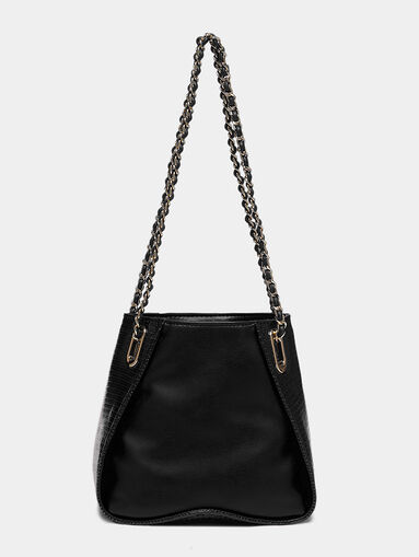 Black basket bag with chain details - 3