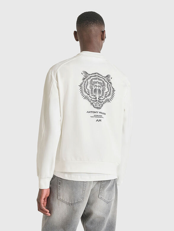 Cotton sweatshirt with accent back - 2