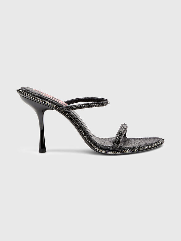 D-HAVANNA SDL heeled mules in rhinestones denim - 1