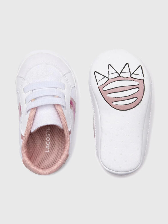 White sneakers with pink details  - 6