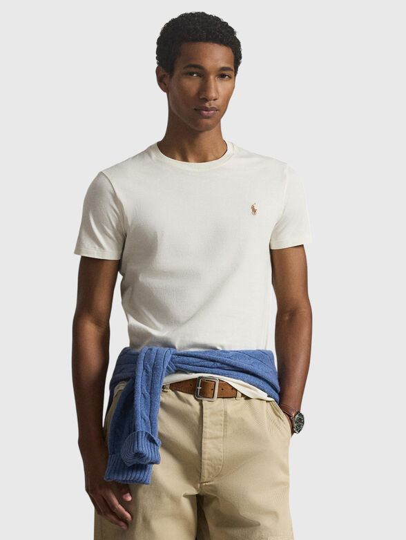 Cotton T-shirt with a crew neck - 1
