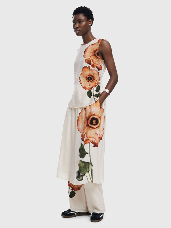 Trousers with floral print - 5