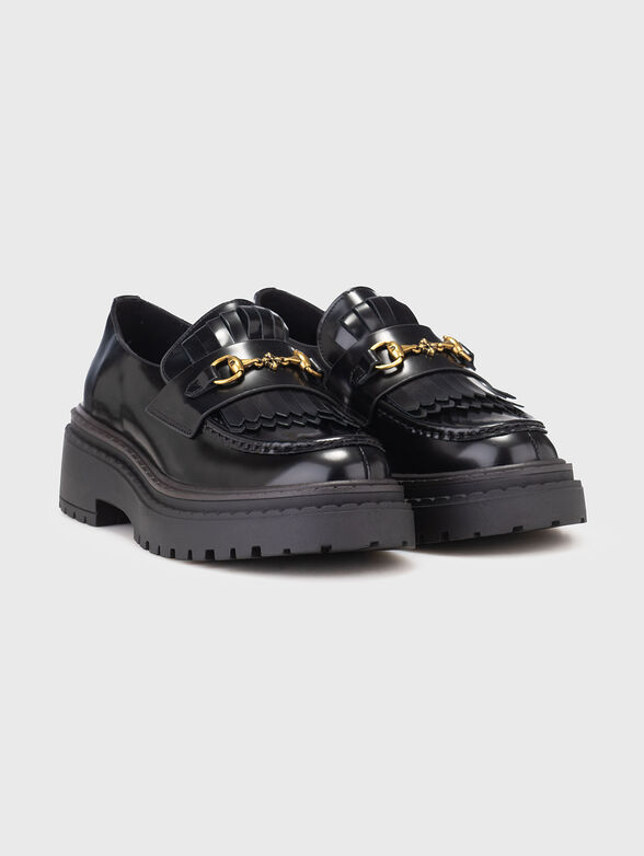 Leather loafers with gold details - 2