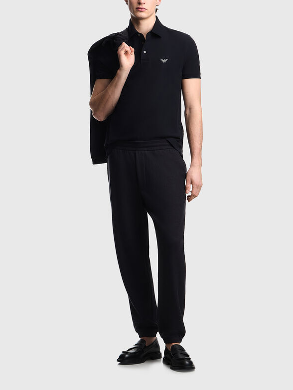 Cotton polo shirt with embroidered logo - 2
