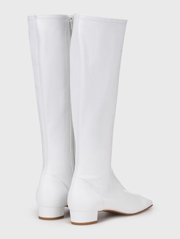 EDIE white leather boots - 3